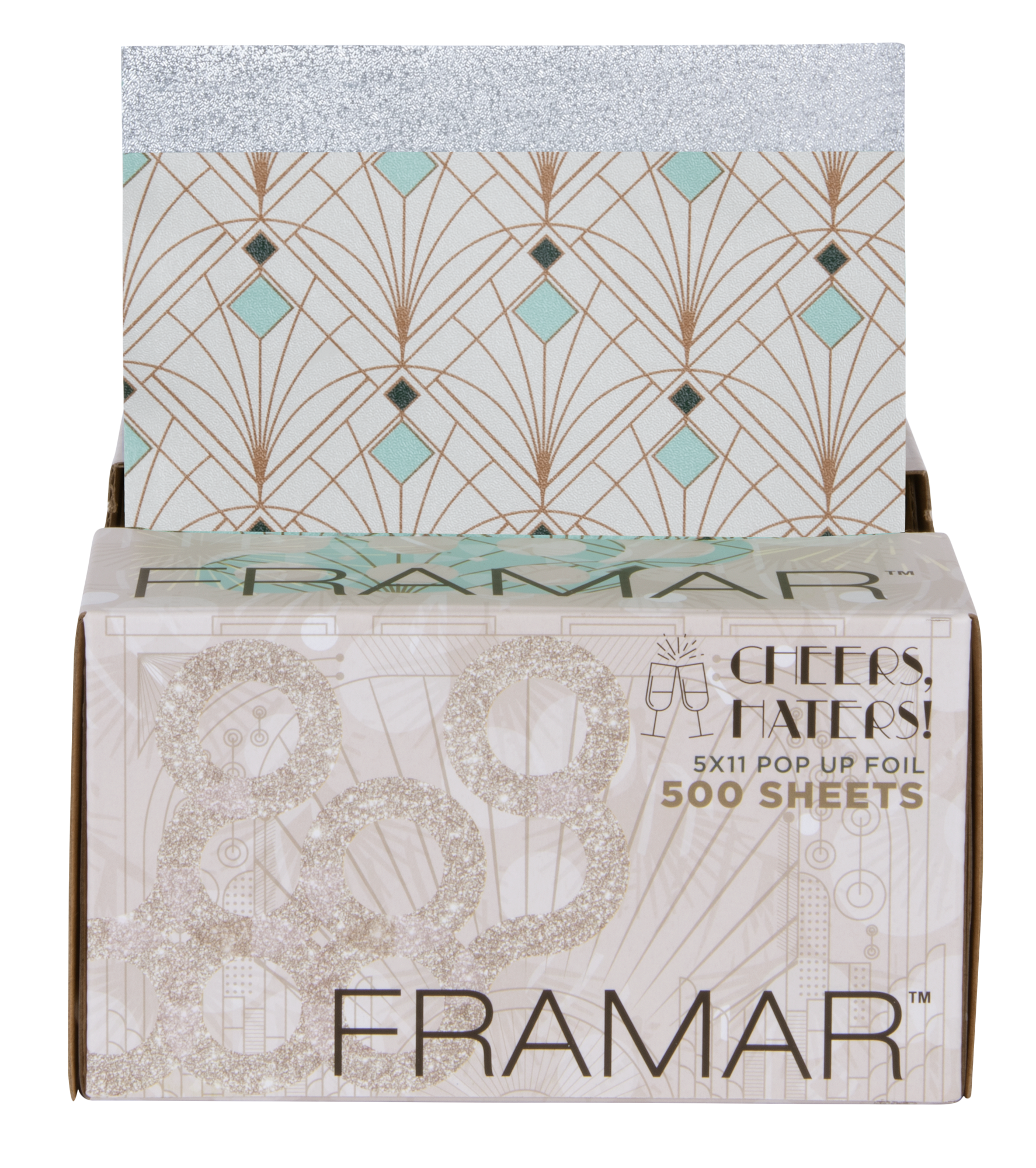 Framar Cheers Haters Aluminiumfolie Medium Embossed (Reliëf) Pop Ups 12.7 cm x 28 cm 500 st