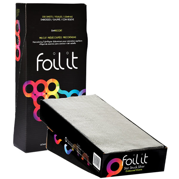 Framar Star Struck Aluminiumfolie Zilver Medium Embossed (Reliëf) Pre Cut Medium 12.7 cm x 30.5 cm 500 st