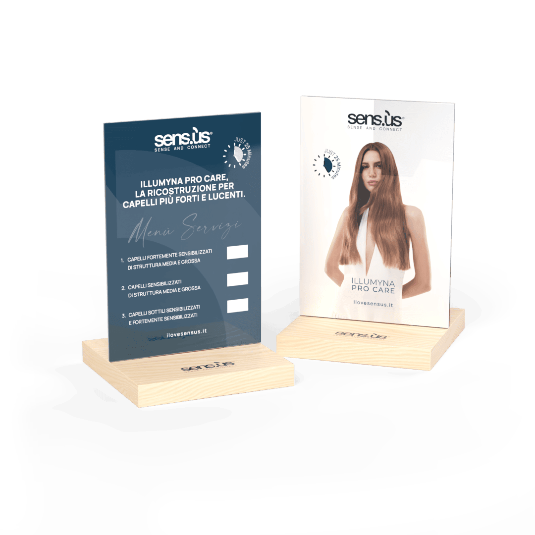 Sens.ùs Illumyna Pro Care Service Price list stand