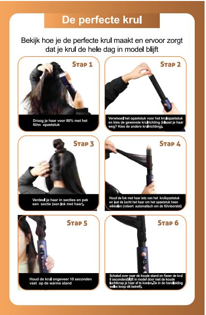 Qualista Multi pro styler met diverse opzetstukken